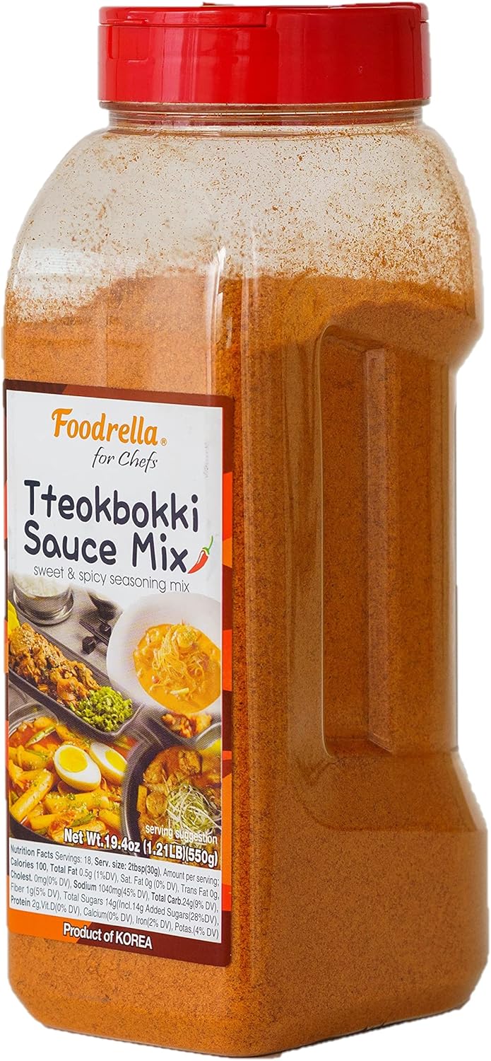 Foodrella Korean Taste Tteokbokki Rice Cake Sauce Mix, Multipurpose Sweet & Spicy Seasoning Mix for Korean Spicy Food Including Braised Spicy Chicken, Spicy Stir-Fried Pork, Rose Pasta and More