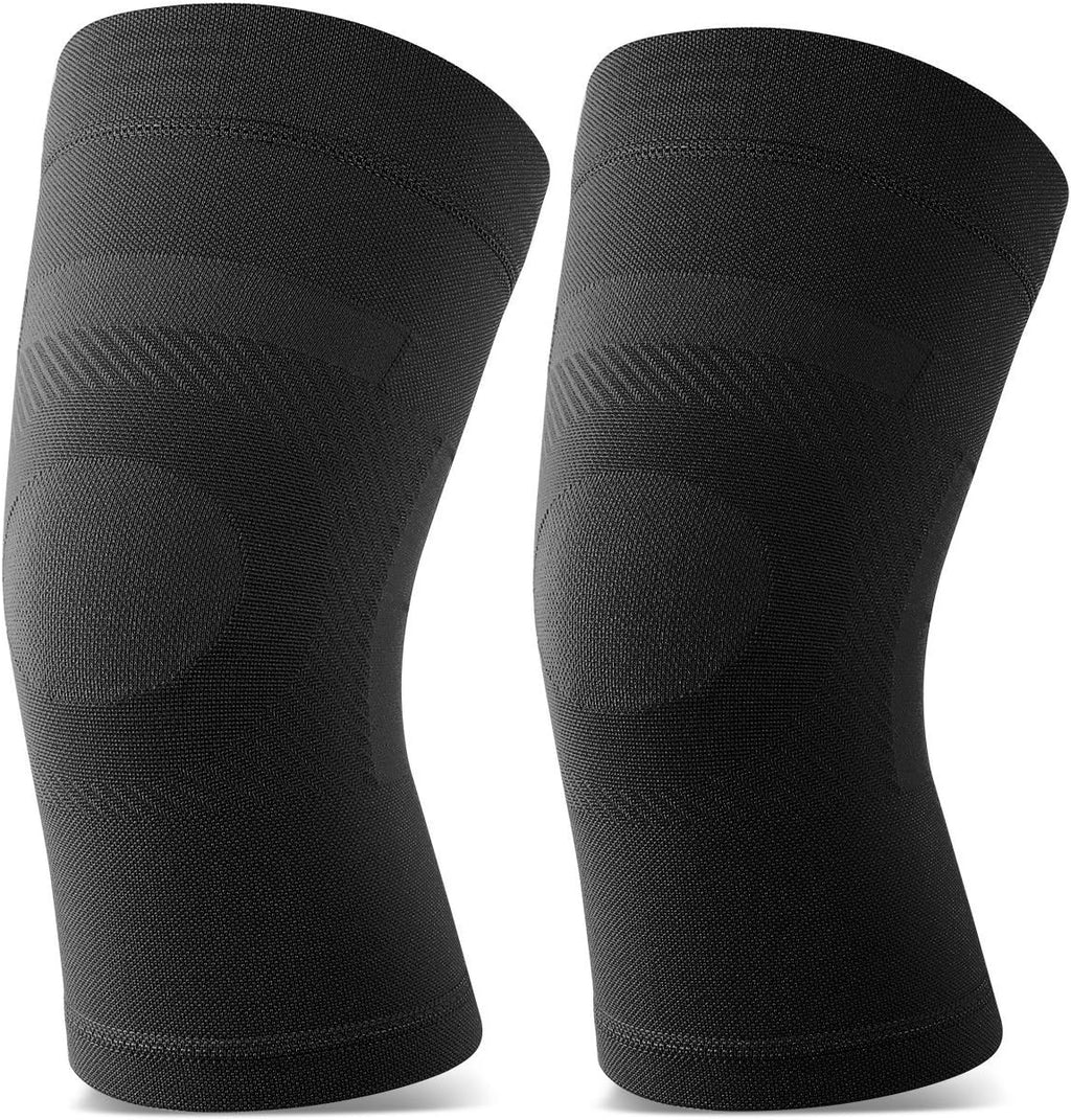 Knee Sleeves, 1 Pair, Could Be Worn Under Pants, Lightweight Knee Compression Sleeves for Men Women, Knee Brace Support for Joint Pain Relief, Arthritis, ACL, MCL, Sports, Injury Recovery, Black 3XL