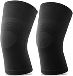 Knee Sleeves, 1 Pair, Could Be Worn Under Pants, Lightweight Knee Compression Sleeves for Men Women, Knee Brace Support for Joint Pain Relief, Arthritis, ACL, MCL, Sports, Injury Recovery, Black 3XL