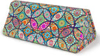 Sunglasses Case, Foldable Glasses Case, Magnetic PU Leather Hard Shell Folding Eyeglass Holder Box, Collapsible Unisex