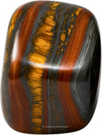 Amazing Gemstone Iron Tiger Eye Crystal Tumbled Stones Polished Rocks - Natural Gem Stones for Healing - DIY Crystals for Protection (1 Piece)