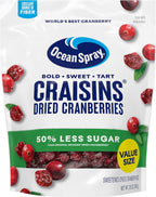 Ocean Spray® Craisins®, 50% Less Sugar Dried Cranberries, Dried Fruit, 20 Oz Pouch