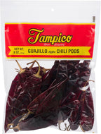 Guajillo Chili Pods Whole 8 oz – Tampico Spice Company - Dried Mexican Chili Peppers – Mild Heat, Rich Flavor for Authentic Mexican Cooking, Sauces & Salsas – Non-GMO, Gluten-Free, Kosher Certified Third Party Tested for Mycotoxins & Bacteria