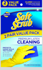 Soft Scrub Yellow Reusable Latex Household Glove