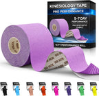 SB SOX Pro Kinesiology Tape – Professional Grade Athletic Tape Lasts 5-7 Days – Strong Waterproof Sports Tape for Athletes, Swimming, Crossfit – Synthetic Latex-Free Performance Tape (Purple - Uncut)
