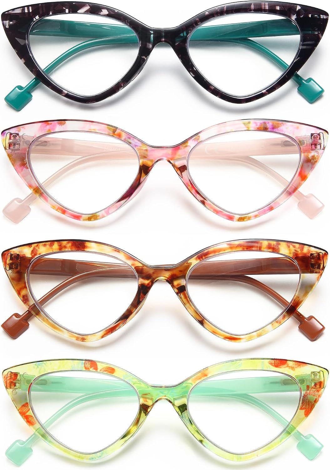 Cat Eye Reading Glasses for Women, Stylish Blue Light Blocking Readers, Vintage Retro Eyewear for Ladies