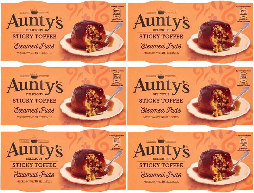 Aunty's Steamed Sticky Toffee Puddings 2 x 110g - Pack of 6