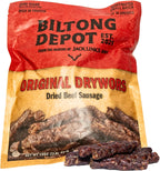 Biltong Depot Original Drywors - 1lb (16oz) | Air-Dried Beef Snack Sticks | High Protein | Keto & Paleo Friendly | Zero Sugar | Gluten Free | No Artificial Preservatives | No MSG