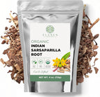 Elanen Naturals Organic Sarsaparilla Root 4 oz. (113g), USDA Certified Organic Indian Sarsaparilla Tea, Hemidesmus Indicus Sasparilla, Sarsparilla, Zarzaparrilla, Cut & Sifted