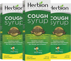 HERBION Naturals Cough Syrup with Honey, Relieve Cough & Soothes Sore Throat, Optimizes Immune, Promotes Lung Function, for Adults & Kids 13 Months, 5 Fl Oz, Pack of 3