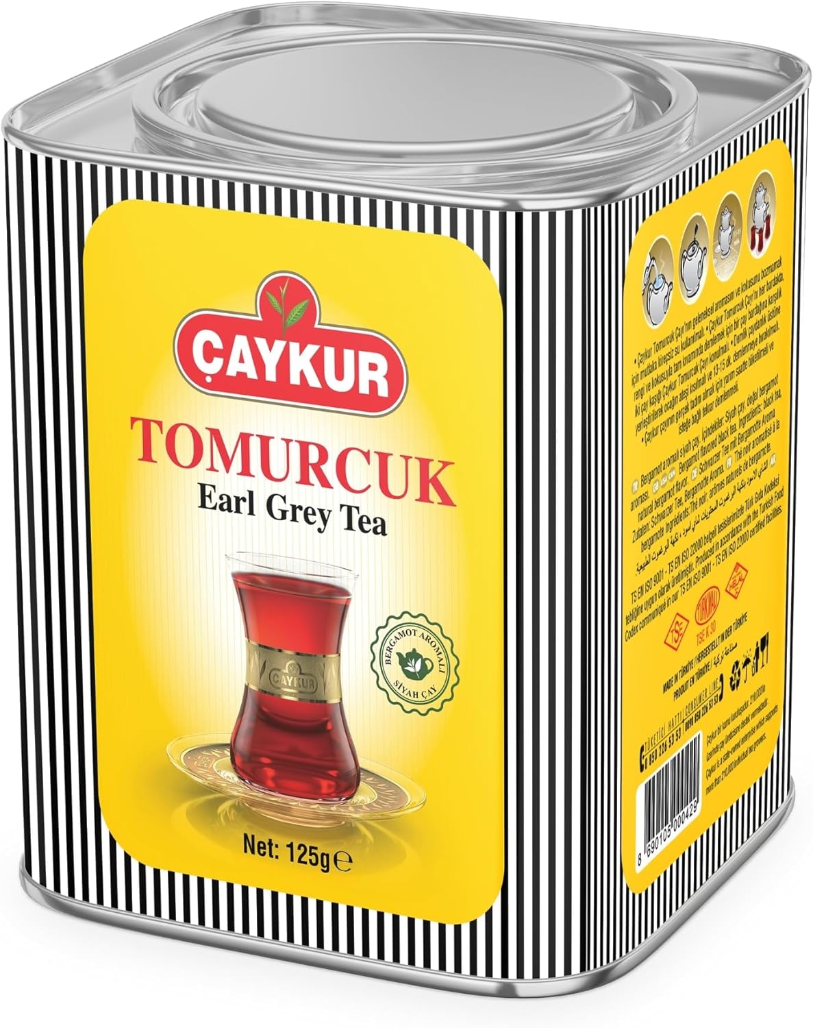 ÇAYKUR Earl Grey Tea Tomurcuk, Tea Buds, Loose Leaf with Natural Bergamot Aroma, Flavor Enhancer Young leaves Black Tea 125gr / 4.4 oz