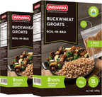 Yarmarka Boil-in-Bag Buckwheat Groats, 5 x 80g (Pack of 2) Hulled Whole Grain Kasha, Natural and Pure, Raw Toasted Buckwheat, Quick-Cook Meal