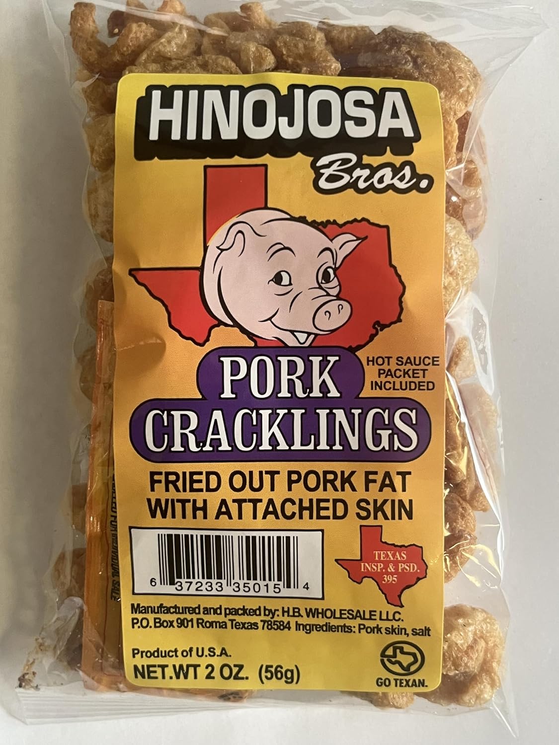 Texas Pork Cracklings Chicharrones, Traditional Pork Rinds, Salt Seasoned