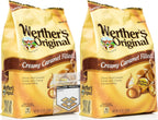 Werther's Original Creamy Caramel Filled Pack of 2 - Bulk Bags of Hard Candy Individually Wrapped (27 oz) Each - Werthers Caramel Filled Candy - Bundle with Ballard Products Pocket Bag
