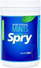 Spry Xylitol Peppermint Sugar Free Candy - Promote Oral Health, Increase Saliva Production, Stop Bad Breath, Non-GMO, Gluten-Free, 1200 Count (Pack of 1)