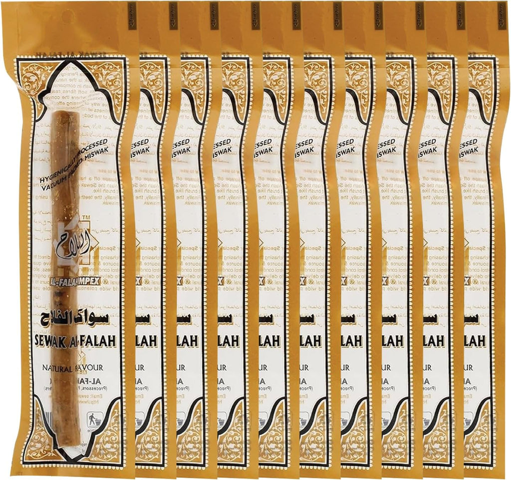 Al Falah Sewak Miswak (Traditional Natural Toothbrush) (10 Pack) by Sewak