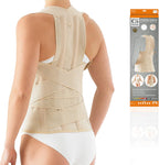 Neo-G Dorsolumbar Support Brace - Back Support For Early Kyphosis, Rounded Shoulders, Posture Correction, Muscular Aches, Lumbar Support - Fully Adjustable - Class 1 Medical Device - Medium - Tan