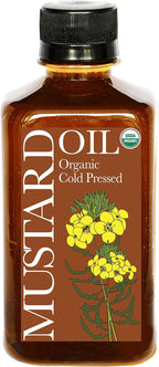 Daana Mustard Oil: CERTIFIED USDA ORGANIC, EXTRA VIRGIN, COLD PRESSED (12 oz)
