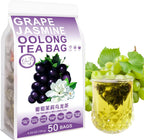 Plant Gift Grape Jasmine Oolong Tea Bag 5.29oz (3g*50bags) Grape, Oolong Tea, Jasmine Flower, Chinese Pure Natural, Health Care Mixed Tea, Combination of Floral Tea 150g 葡萄茉莉乌龙茶