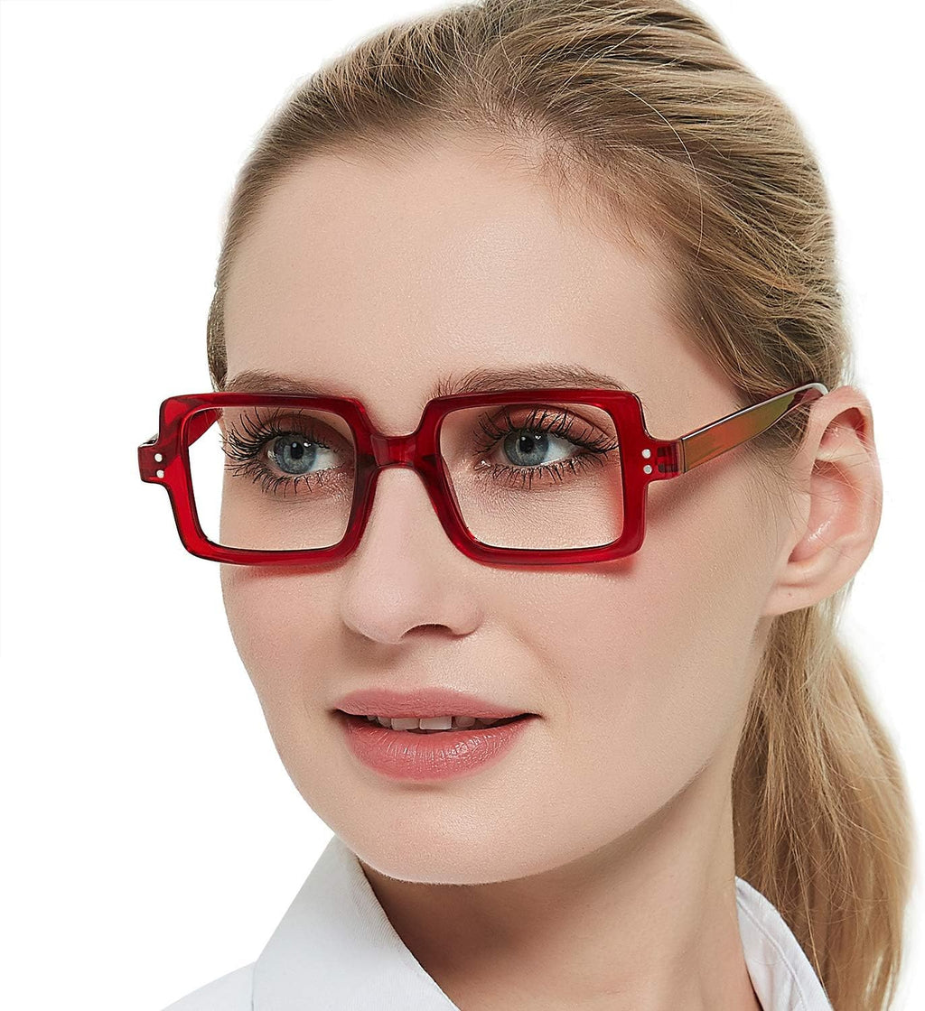 OCCI CHIARI Reading Glasses Funky Readers 1.25 Diptor for Women thick Frame(1.0 1.25 1.5 1.75 2.0 2.25 2.5 2.75 3.0 3.5 4.0 5.0 6.0)