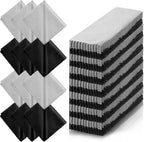 Fabbay 200 Pcs Microfiber Cleaning Cloths for Glasses, 7 x 6 Inch Screen Microfiber Cloths, Lens Wipes for Eyeglasses Smart Phones Laptops Tablets Lens LCD Camera TV Screens(Black, Gray)