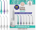 GuruNanda Replacement Water Flosser Tips for Model R3100/R3100A Only- 6 Count