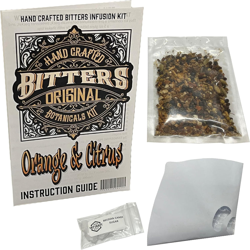 TAPCRAFT Orange & Citrus Bitters Botanical Blend – DIY Citrus Bitters Making Kit for Home Mixology and Craft Cocktails