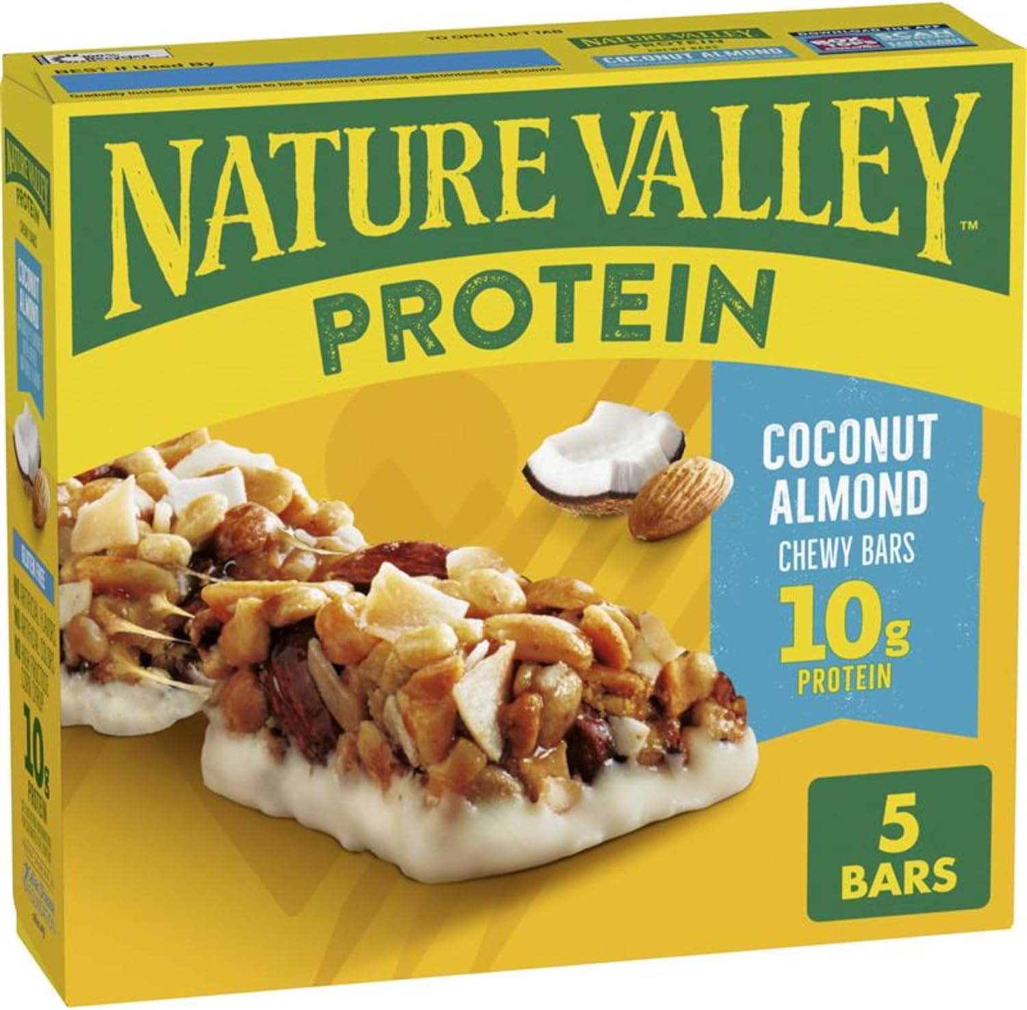 Nature Valley Protein Chewy Snack Bars, Coconut Almond, 5 Bars, 7.1 oz