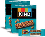 KIND Healthy Snacks Bars, Dark Chocolate Nuts & Sea Salt, Gluten Free, Low Sugar, High Fiber Snacks, 6g Protein, 24 Count