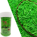 CandiJumpin Grass Green Jimmy Sprinkles, Green Sprinkles for Cake Decorating Edible Cake Jimmies Edible Crunchy Jimmies Ice Cream Toppings, Baby Shower Party Wedding Christmas Supplies 3 OZ
