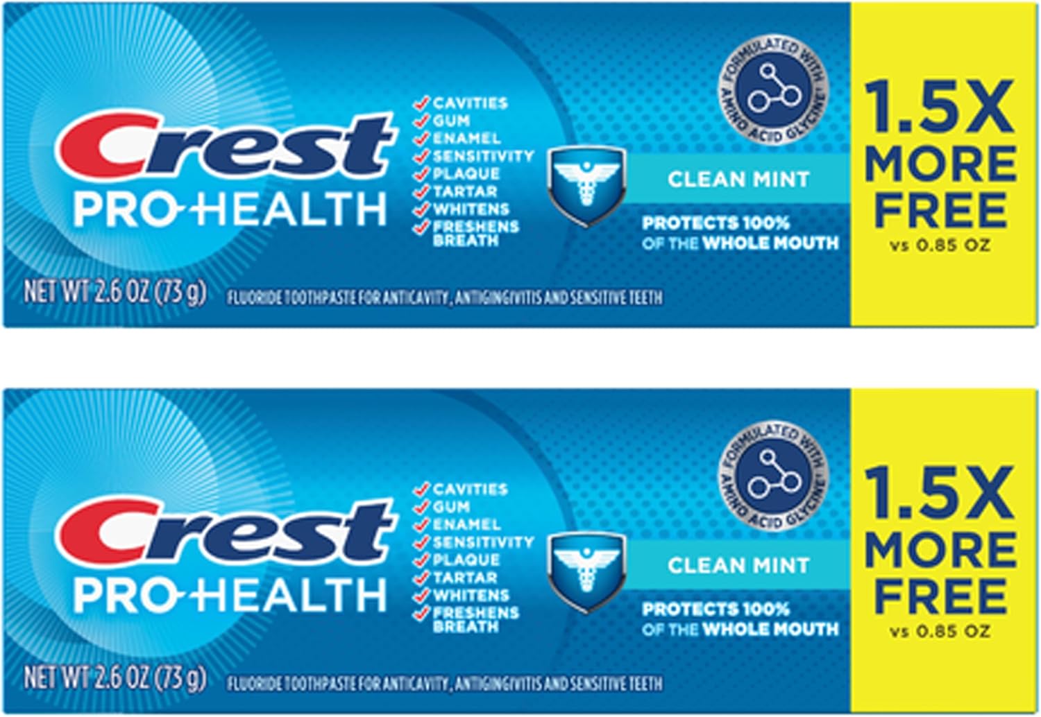 2pck Crest Pro-Health Clean Mint Toothpaste (2.6oz)