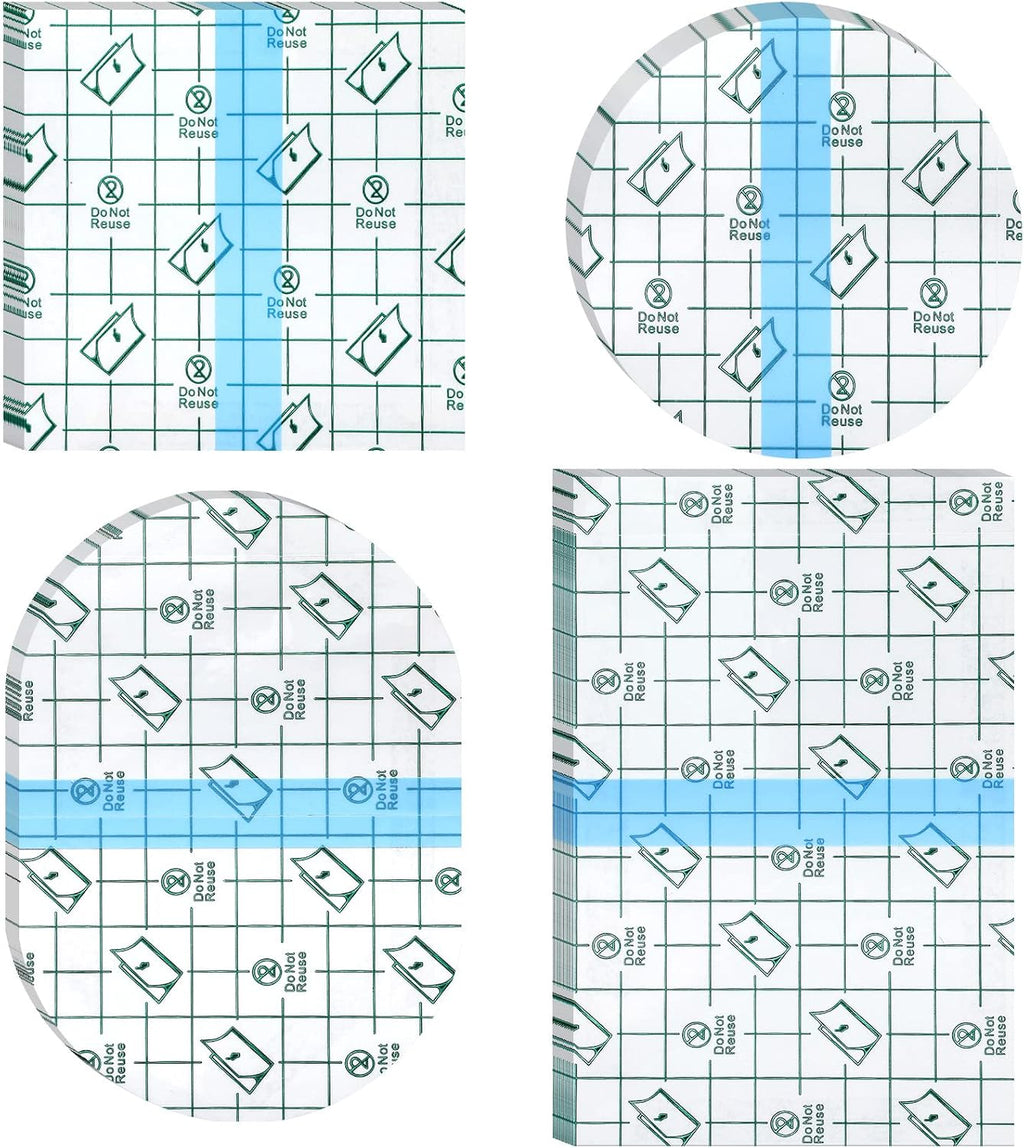 Nuanchu 48 Pieces Transparent Adhesive Bandage Waterproof Adhesive Skin Dressing Tape Transparent Film Dressing Bandages Clear Cover up Tape Retention Waterproof Cover for Swimming