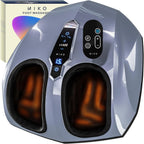 MIKO Foot Massager Machine - Deep Kneading, Shiatsu, Air Compression, and Heat Therapy - Plantar Fasciitis, Diabetics, Neuropathy, Fits Up to Men Size 12