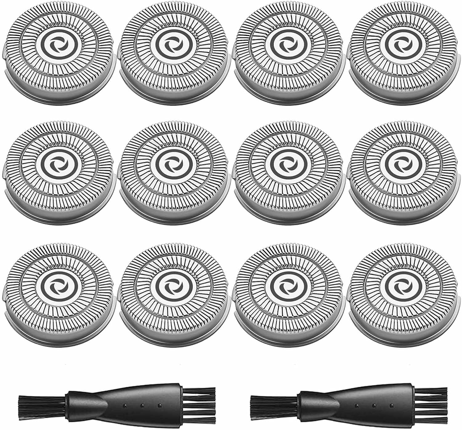 Sweetlf Replacement Blades for SweetLF Electric Razor for Men, 12 Pack SweetLF Shaver Blades, SWS7105 Replacement Blades for SweetLF Shaver SWS7105 SWS7105BK, 2 Cleaning Brush