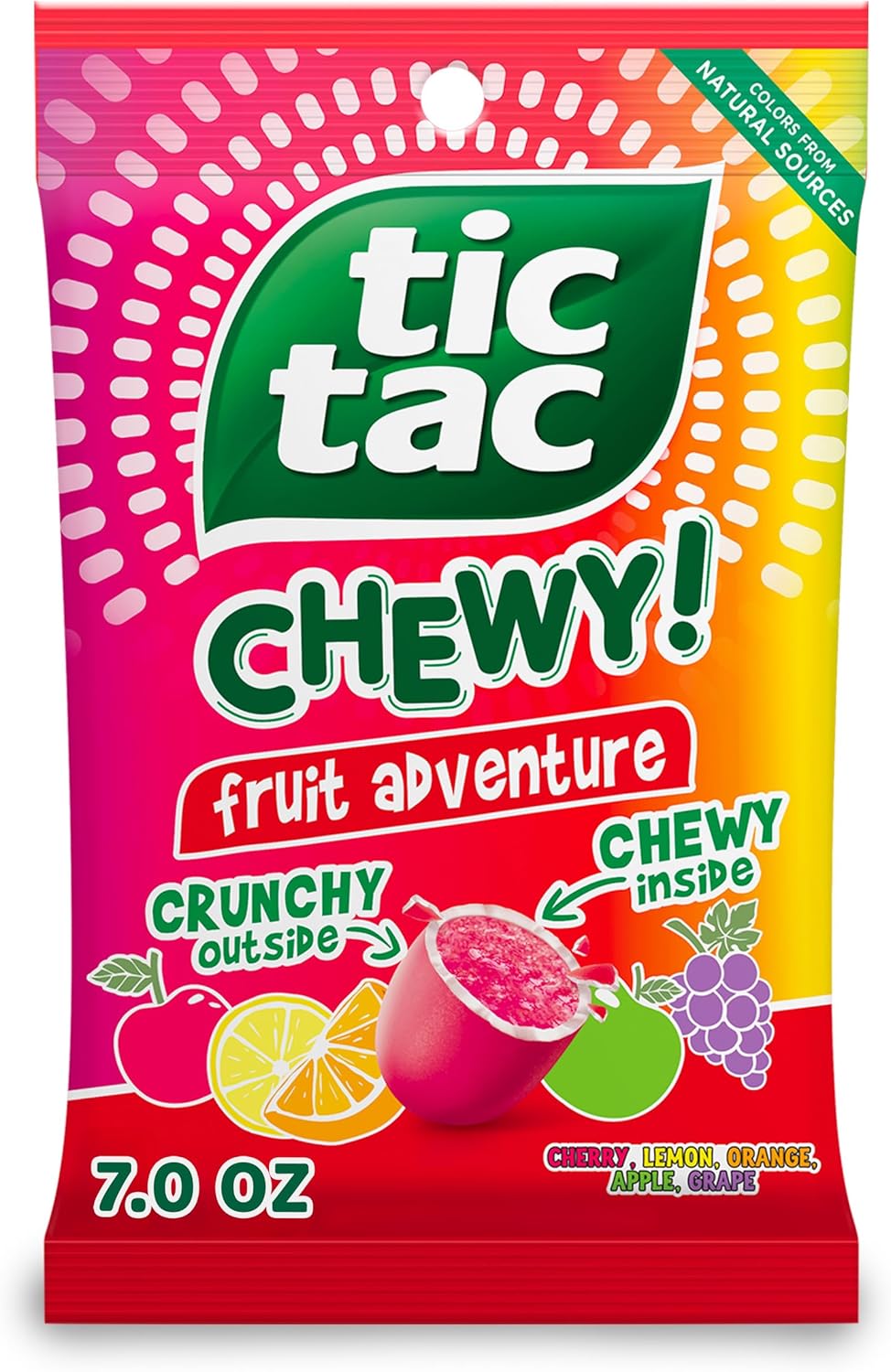 TIC TAC CHEWY! Fruit Adventure Candy, Fruity Chewy Candy, 7 oz (Packaging May Vary)