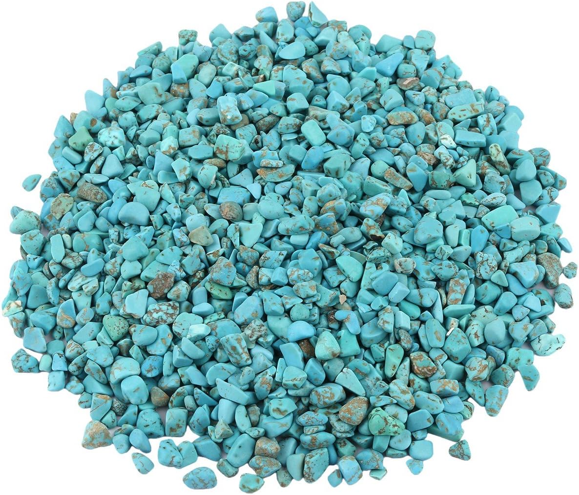 rockcloud 1 lb Howlite Turquoise Small Tumbled Chips Crushed Stone Healing Reiki Crystal Jewelry Making Home Decoration