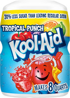 Kool-Aid Sugar Sweetened Tropical Punch Powdered Drink Mix, 19 oz. Canister