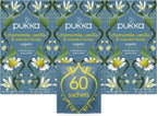 Pukka Organic Tea Bags, Chamomile, Vanilla and Manuka Honey Herbal Tea, Perfect for Moments of Calm, 20 Count (Pack of 3) 60 Tea Bags