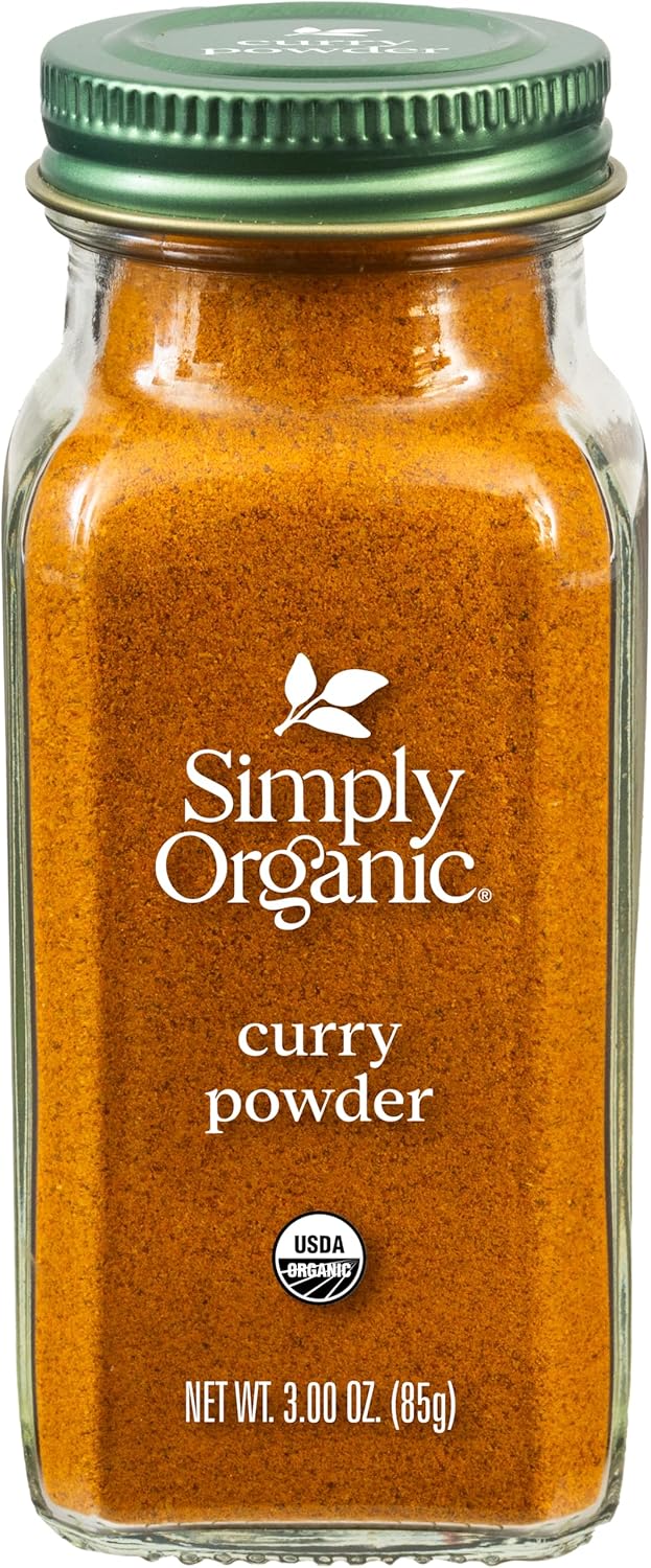 Simply Organic Certified Organic Curry Powder, 3-Ounce 3-Pack, Aromatic Blend 11 Indian Cooking Spice for Meat, Seafood, Tofu
