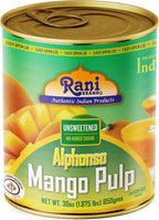 Rani Mango Pulp Puree (Makes Mango Lassi Shakes) Alphonso Unsweetened 30oz (1.875lbs) 850g ~ Kosher | All Natural | NON-GMO | Vegan | No colors | Gluten Friendly | Indian Origin