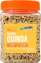 BetterBody Foods Organic Quinoa, Vegan, Gluten Free, Low Glycemic Rice Replacement, 24 ounce