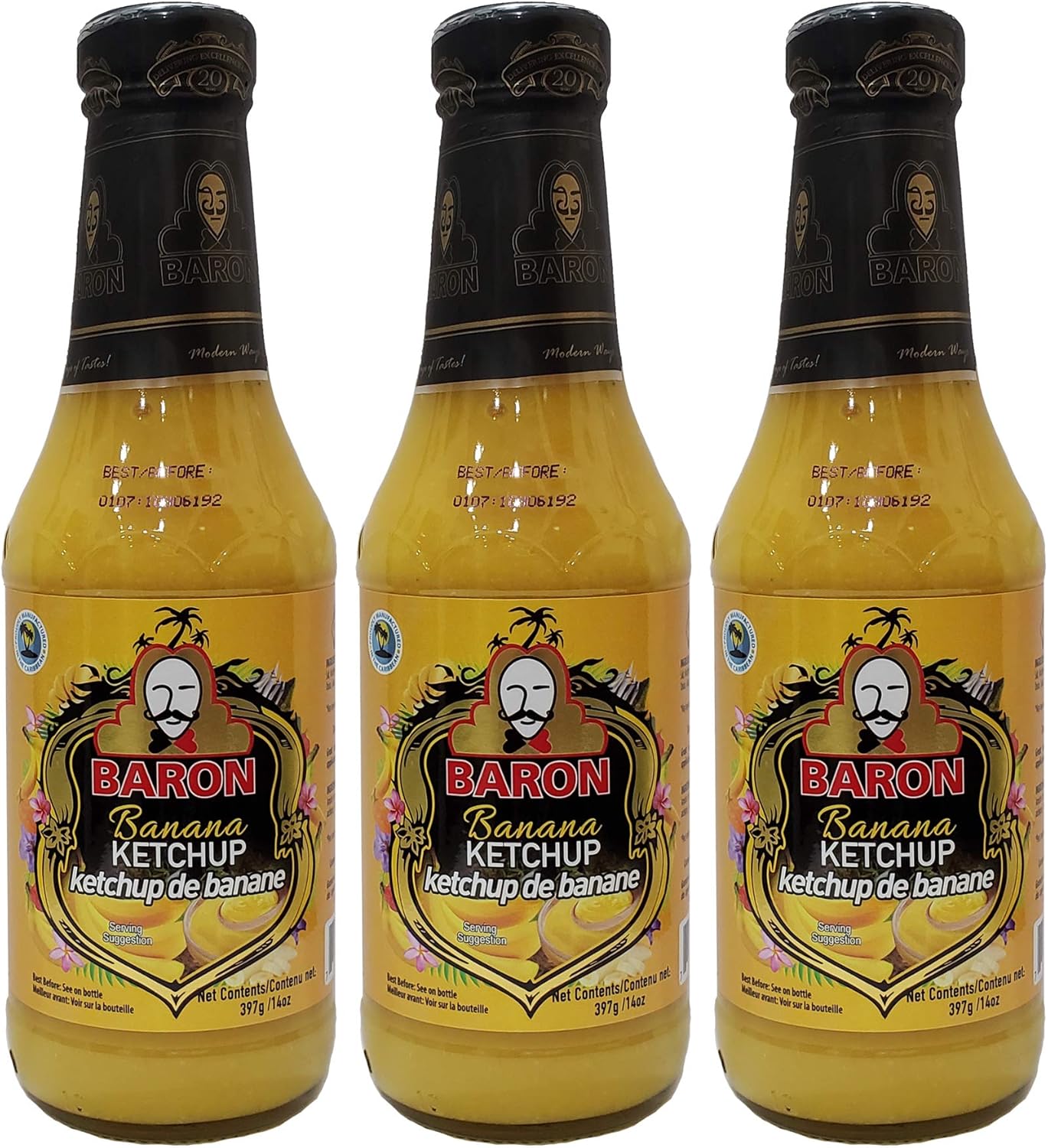 Baron Banana Ketchup 14 Ounce (Pack of 3)