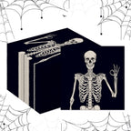 20 Pieces Skull Paper Guest Napkins disposable Halloween Skeleton Bathroom Napkins Smile Skull Guest Hand Towel Napkin for Horror Theme Party Supplies