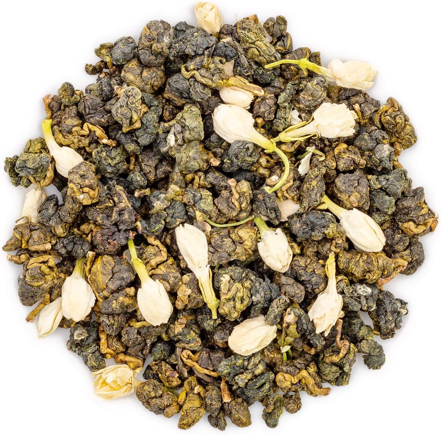 Oriarm Jasmine Oolong Tea Loose Leaf - Taiwan Oolong Green Tea Leaves with Jasmine Flowers - 100g (3.53-ounce)