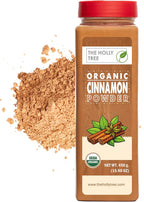 Organic Cinnamon Powder 15.90 oz - Organic Ground Cinnamon Bulk Spice - USDA Certified, Gluten Free, Kosher - For Baking & Cooking - The Holly Tree