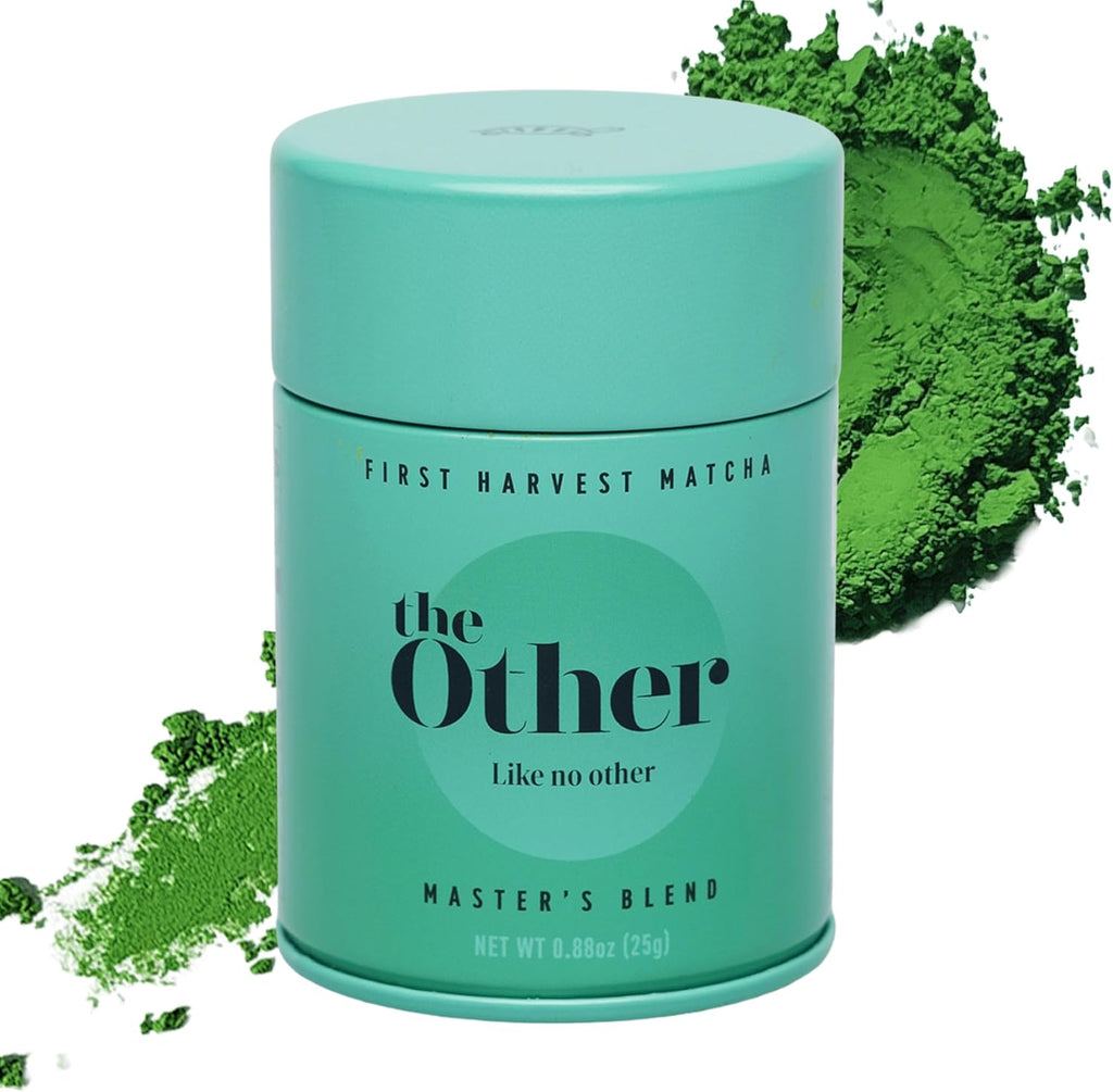 TheOther Matcha Powder Ceremonial Grade Matcha Powder - Japanese Matcha Powder Master’s Blend - Premium Green Tea Teal Tin - 25g