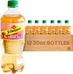 Schweppes White Peach Ginger Ale - Refreshing, Crisp, Delicious - 12, 20oz Bottles