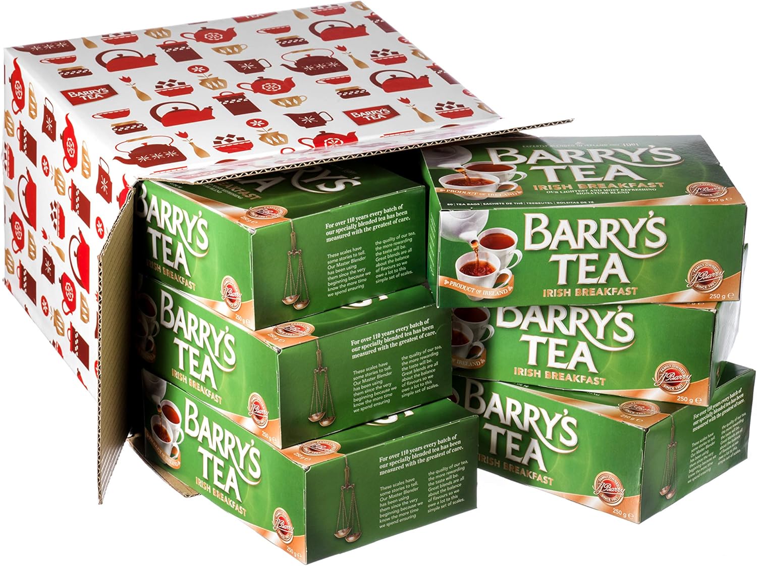 Barry's Tea Original Blend 80 Teabag (6 Pack), 6 x 8.8oz, Direct from Barry's Tea in Cork, Ireland