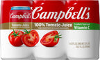 Campbell's 100% Tomato Juice, 5.5 fl oz Can (6 Pack)