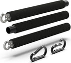 Tribe Lifting Resistance Band Bar - Portable Steel Workout Bar for Resistance Bands - Adjustable 38 to 26 Inch - Straight Bar Attachment for Cable Machine and Home Gym Exercises